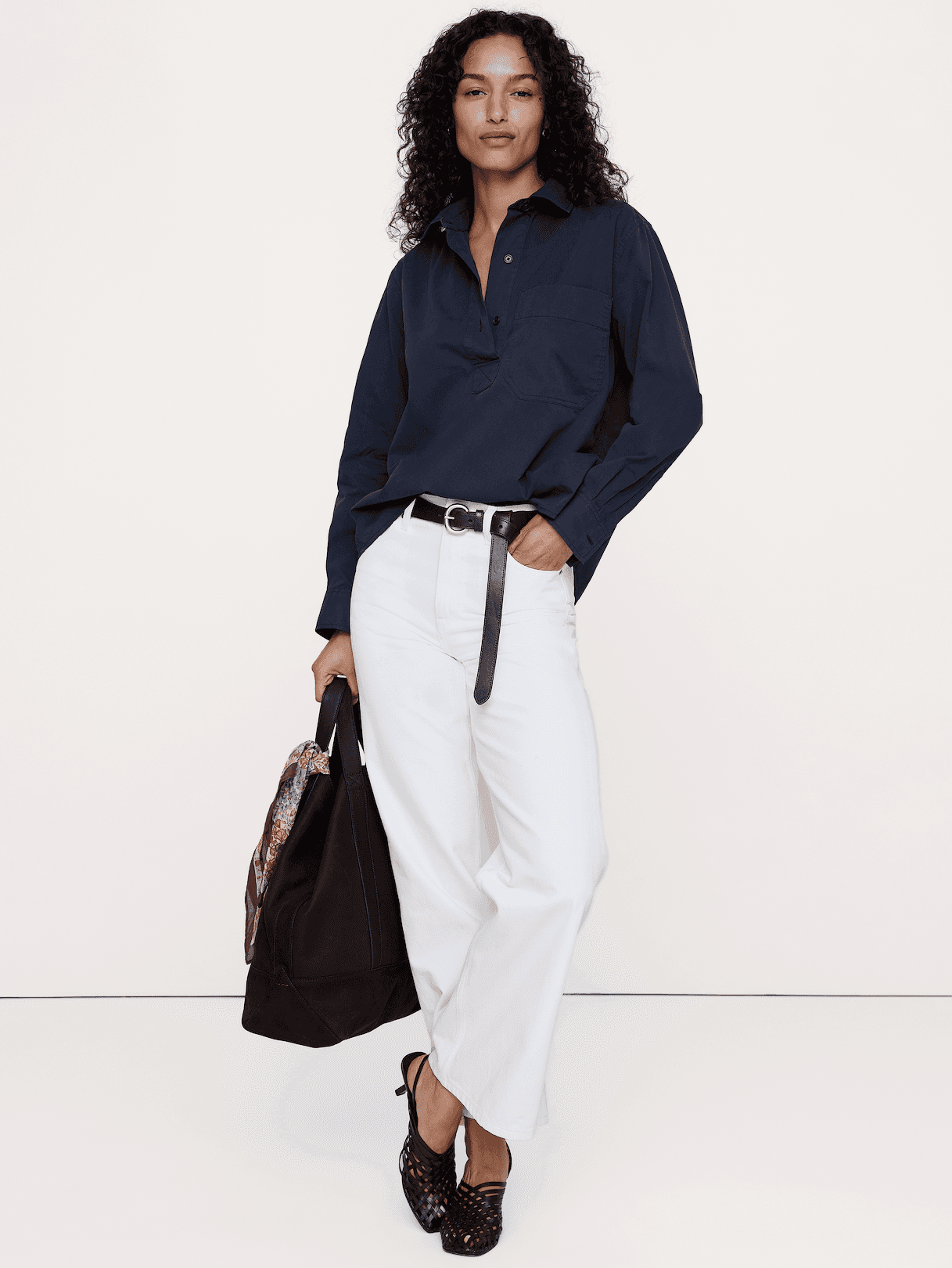 Relaxed Cotton-Twill Popover Shirt