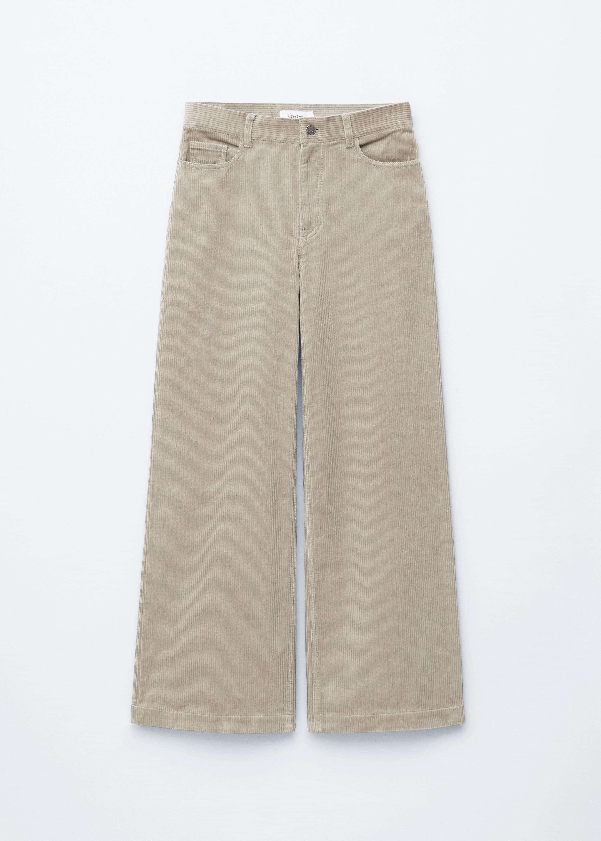 Wide-Leg Corduroy Trousers - Mole