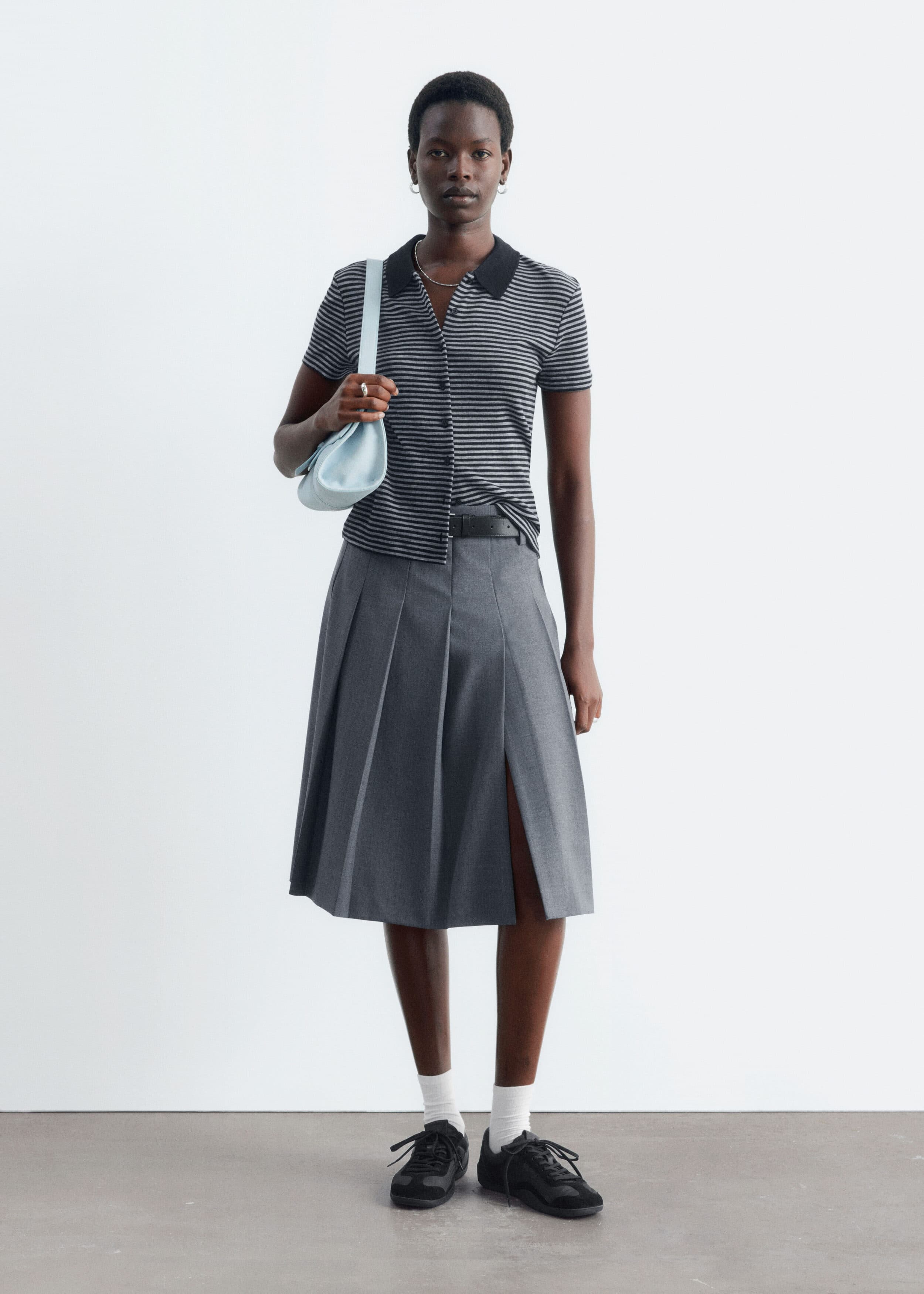 Pleated Skirt - Dark Grey