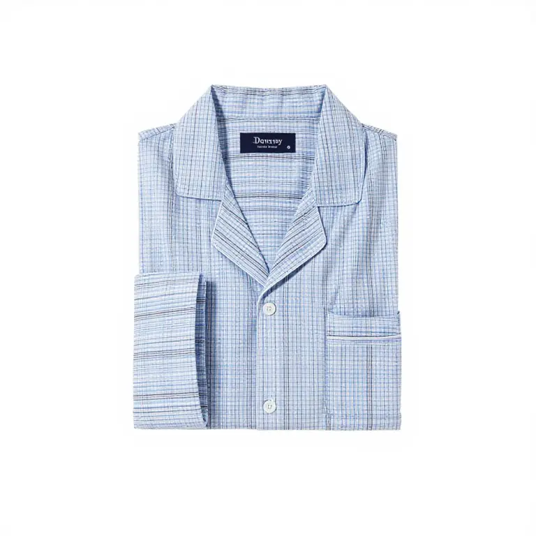鎌倉襯衫 棉質格紋 UNISEX 睡衣套裝（藍色系）