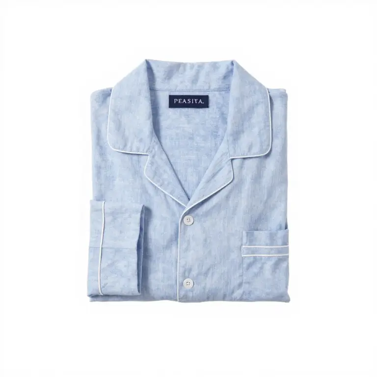 鎌倉襯衫 亞麻 UNISEX 睡衣套裝（藍色系）